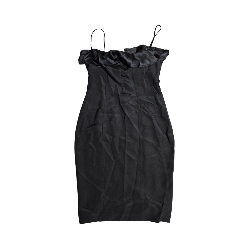 Jay Godfrey Black Ruffle Mini Dress Size:‎ 4
